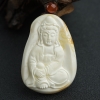 波罗的海带皮象牙白白蜜观音吊坠-红掌柜