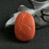 天然柿子红南红吊坠 - 红掌柜