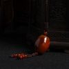 火焰纹南红桶珠吊坠-红掌柜