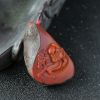天然南红蝶恋花吊坠-红掌柜