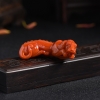 天然柿子红南红戌狗吊坠 - 红掌柜