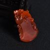 天然南红带冻龙吊坠-红掌柜