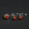 925银镶川料天然樱桃红南红两件套-红掌柜