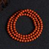 6.2mm柿子红南红108佛珠-红掌柜