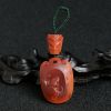 天然苏工三星堆南红仿古貔貅吊坠 - 红掌柜