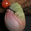 川料天然紫绿双色盐源玛瑙吊坠-红掌柜