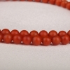 天然柿子红南红佛珠 - 红掌柜