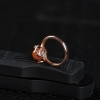 银镶天然四川樱桃红南红戒指-红掌柜