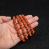 天然四川柿子红南红多圈手串-红掌柜