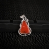 四川银镶樱桃红南红吊坠-红掌柜