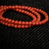 四川凉山4.8mm柿子红南红多圈手串-红掌柜