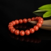 保山柿子红南红单圈手串-红掌柜