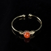 天然樱桃红南红圆珠手镯-红掌柜