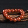 四川天然冰飘南红圆珠手串-红掌柜