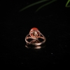 天然樱桃红南红戒指-红掌柜