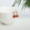 天然南红摩羯座耳钉-红掌柜