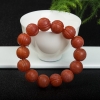 14.8mm柿子红南红富甲天下单圈手串-红掌柜