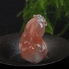 川料天然冰飘料南红玉兰花吊坠-红掌柜
