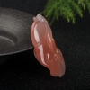 天然冰飘料南红玉兰花吊坠-红掌柜