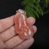 冰飘料南红玉兰花吊坠-红掌柜