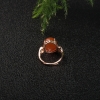 银镶天然樱桃红南红戒指-红掌柜