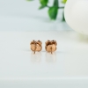江苏天然玛瑙四叶草耳钉-红掌柜
