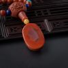 7mm川料天然柿子红南红项链-红掌柜