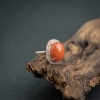 金镶钻柿子红南红戒指-红掌柜