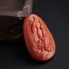 带皮柿子红南红挂件-红掌柜珠宝