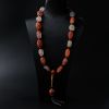 川料天然冰飘南红十八罗汉项链 - 红掌柜