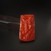 川料天然玫瑰红南红关羽吊坠-红掌柜