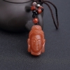 四川天然樱桃红南红佛头吊坠-红掌柜