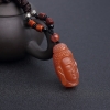 天然樱桃红南红佛头吊坠-红掌柜