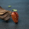 天然柿子红南红佛禅祝贺吊坠-红掌柜