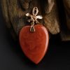 满肉柿子红爱心玫瑰吊坠-红掌柜