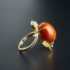 柿子红南红戒指-红掌柜