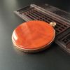 川料柿子红南红牌子吊坠-红掌柜