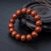 天然火焰纹南红苹果珠单圈手串-红掌柜