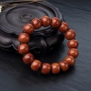 保山火焰纹南红苹果珠单圈手串-红掌柜