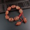 川料天然冰飘南红童子手串-红掌柜
