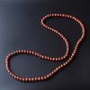9mm天然柿子红火焰纹南红项链-红掌柜
