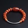 联合料天然南红隔片珠手串-红掌柜