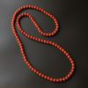 保山柿子红南红圆珠长项链 - 红掌柜
