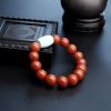 保山柿子红南红圆珠手串 - 红掌柜