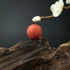 保山天然柿子红南红回纹珠 - 红掌柜