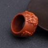 川料天然柿子红南红戒指-红掌柜