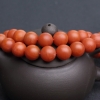 天然柿子红南红项链-红掌柜