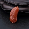 川料天然南红白菜吊坠-红掌柜