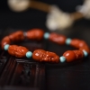 天然南红罗汉头单圈手串-红掌柜