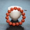 13mm柿子红南红单圈手串-红掌柜